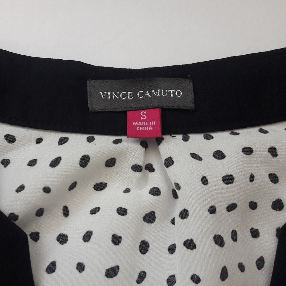Vince Camuto Women’s S Top White Black Sleeveless - Picture 2 of 8